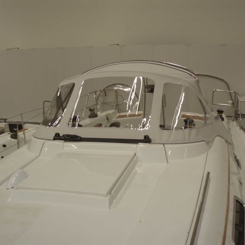 Roofdach für Segelboot - 370 - KAPELL ANNAT - für Ruderhaus / mit Edelstahlstruktur / weiß