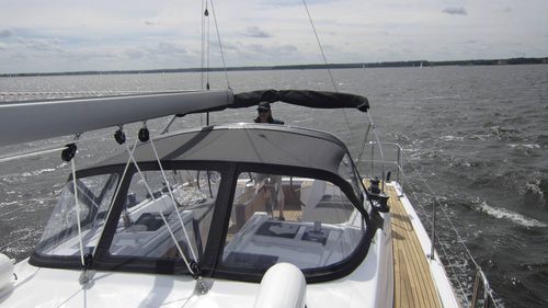 Roofdach für Segelboot - 415  - KAPELL ANNAT - für Ruderhaus / mit Edelstahlstruktur / schwarz