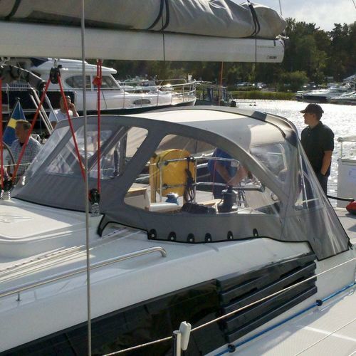 Roofdach für Boot - Delphia 31 - KAPELL ANNAT - für Ruderhaus / mit Edelstahlstruktur / grau