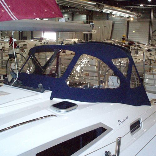 Roofdach für Segelboot - Delphia 33 - KAPELL ANNAT - für Ruderhaus / mit Edelstahlstruktur / blau
