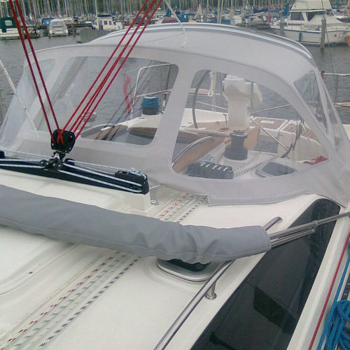 Roofdach für Segelboot - Delphia 37.3 - KAPELL ANNAT - für Ruderhaus / mit Edelstahlstruktur / grau