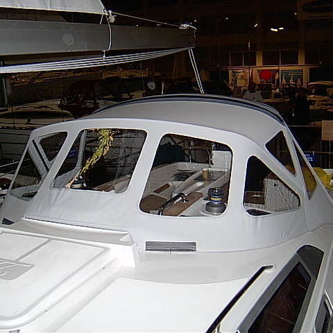 Roofdach für Segelboot - Delphia 40 Sprayhood - KAPELL ANNAT - für Ruderhaus / mit Edelstahlstruktur / weiß
