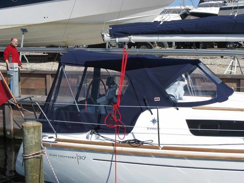 Roofdach für Segelboot - Sun Odyssey 30i - KAPELL ANNAT - für Ruderhaus / mit Edelstahlstruktur / blau