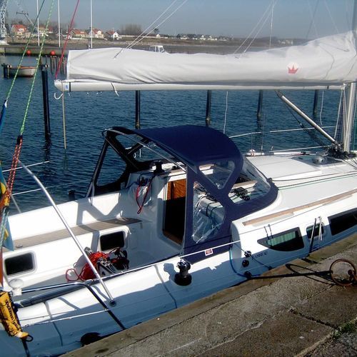 Roofdach für Segelboot - Sun Fast 32i - KAPELL ANNAT - für Ruderhaus / mit Edelstahlstruktur / blau