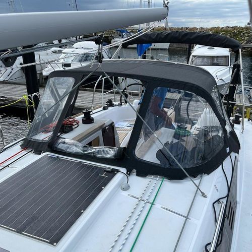 Roofdach für Segelboot - Sun Odyssey 349 - KAPELL ANNAT - für Ruderhaus / mit Edelstahlstruktur / schwarz