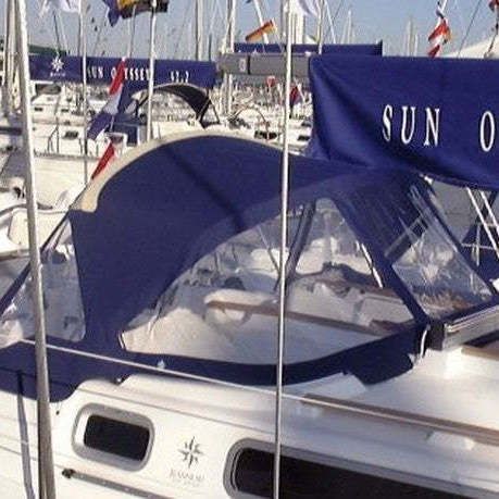 Roofdach für Segelboot - Sun Odyssey 32.2 - KAPELL ANNAT - für Ruderhaus / mit Edelstahlstruktur / blau
