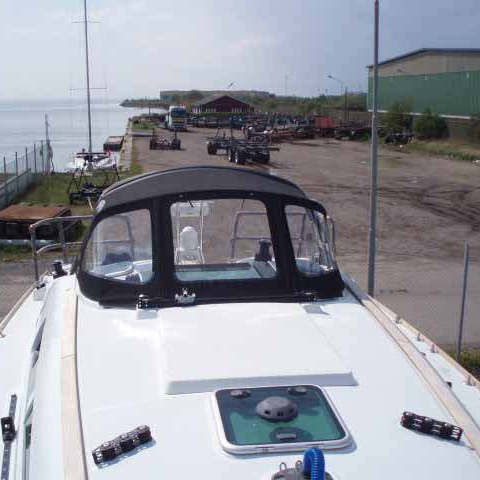Roofdach für Segelboot - Sun Odyssey 36i - KAPELL ANNAT - für Ruderhaus / mit Edelstahlstruktur / schwarz