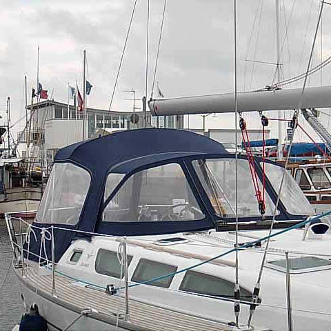 Roofdach für Segelboot - Sun Odyssey 40.3 - KAPELL ANNAT - für Ruderhaus / mit Edelstahlstruktur / blau