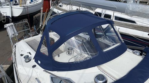 Roofdach für Segelboot - Maxi 909 - KAPELL ANNAT - für Ruderhaus / mit Edelstahlstruktur / blau