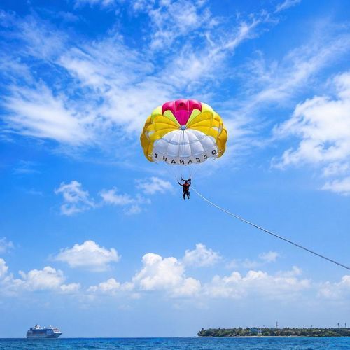 Parasailing-Fallschirm / 1 Platz - ORIBA TANDEM 34 - Hovel Parasail - maßgefertigt / für Start auf Boot
