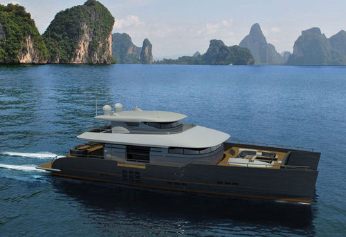 Motor-Katamarane Motoryacht - BLUE COAST 100’ POWER - Catamaris - Hochseefahrten / verstellbar / Flybridge