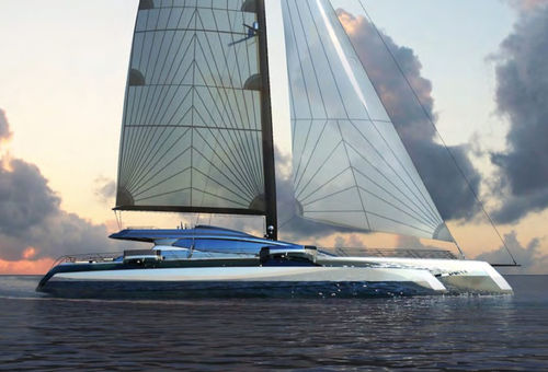 Segel-Superyacht / Trimaran - BLUE COAST 160 - Catamaris - für sportliches Fahrtensegeln / Hochseefahrten / für Fahrten- und Regattasegeln