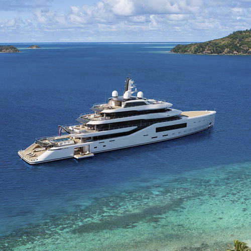 Megayacht für Kreuzfahrten - 8001 - Amels - Raised Pilothouse / hybrid / mit Pool