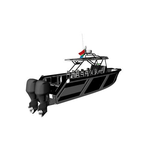 Patrouillenboot Berufsschiff - Blackout 9500 - KND Naval Design - Außenborder / PEHD / Festrumpf