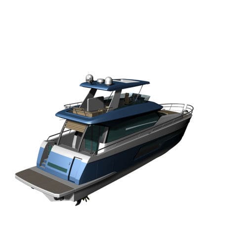 Motoryacht für Kreuzfahrten - Majestic 15 - KND Naval Design - Flybridge / POD-Antrieb / Aluminium
