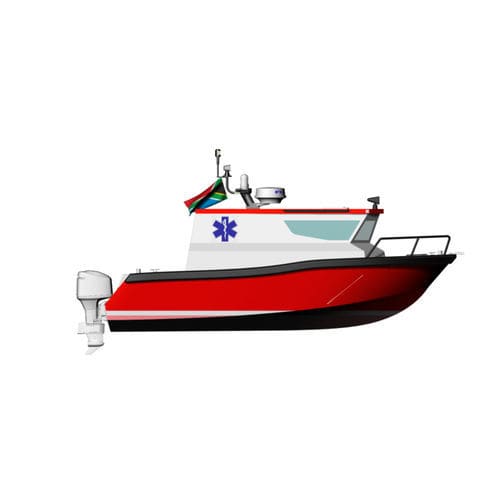 Hospitalschiff Berufsschiff - Seasaver 7.5 - KND Naval Design - Außenborder / Aluminium / Festrumpf