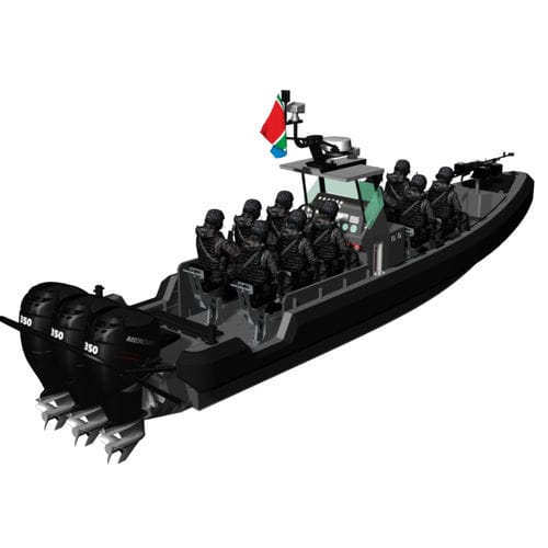 Patrouillenboot - SHADOWHAWK 10 - KND Naval Design - Außenborder / Aluminium / Festrumpf