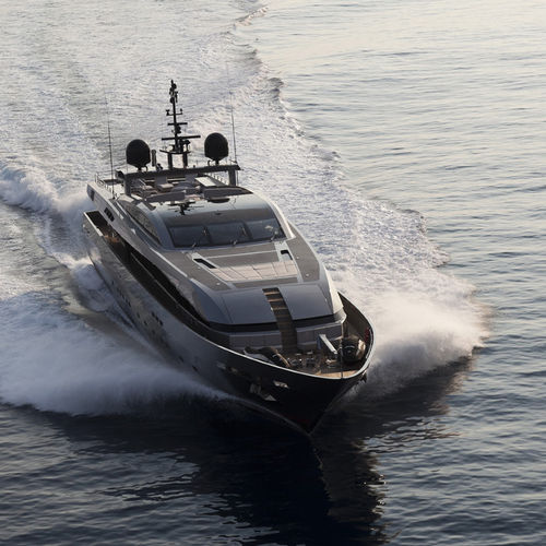 Schnelle Superyacht - MONOKINI - Baglietto spa - Flybridge / Verdränger