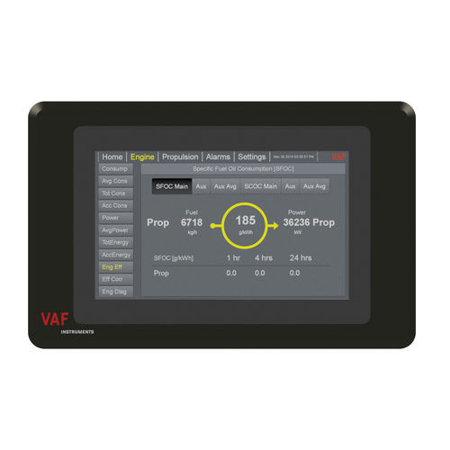 Bedientafel für Schiffe - PEM-4 - VAF Instruments B.V. - für Kraftstoffbehälter / Antrieb / mit Touchscreen