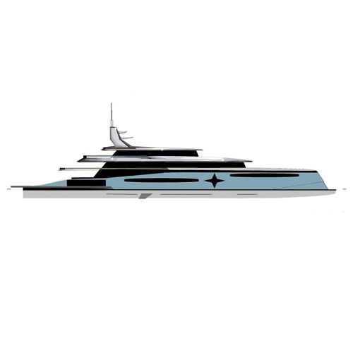 Megayacht für Kreuzfahrten - 75m - Brythonic Yachts - Aluminium / mit Helikopterdeck