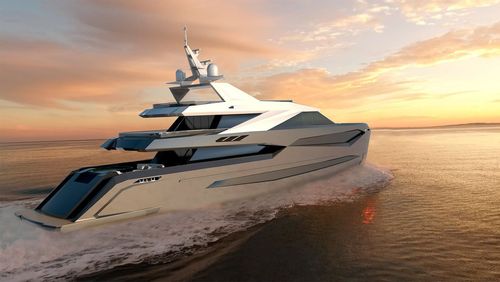 Sport-Superyacht - 42m - Brythonic Yachts - Gleiter / Aluminium / mit Pool