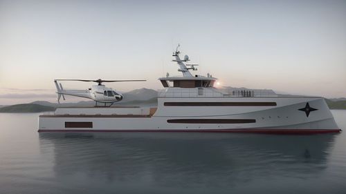Superyacht für Kreuzfahrten - 35.00 - Brythonic Yachts - mit Steuerhaus / Stahl / mit Helikopterdeck