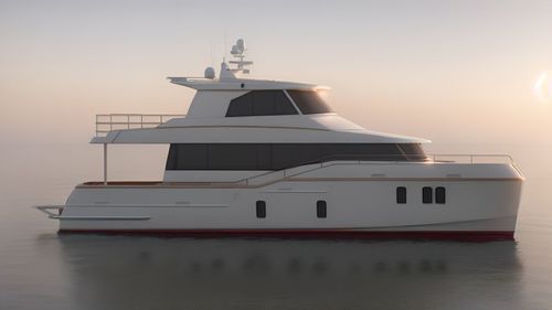 Katamaran-Motoryacht - 21m - Brythonic Yachts - für Kreuzfahrten / mit geschlossener Flybridge / 4 Kabinen