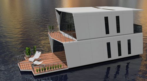 Katamaran-Hausboot - Brythonic Yachts - Innenborder / 4 Kabinen