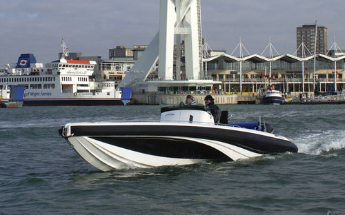 Halbstarres Schlauchboot - BLADERUNNER 35 - ICE MARINE - Außenborder / zweimotorig / Open