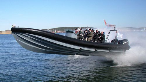 Außenborder-Berufsschiff - SEABLADE 40 - ICE MARINE - Festrumpf-Schlauchboot