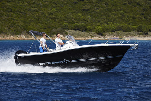 Außenborder-Konsolenboot - 230 CC Origin - White-shark - mit Mittelkonsole / für sportliches Fahrtensegeln / max. 7 Personen
