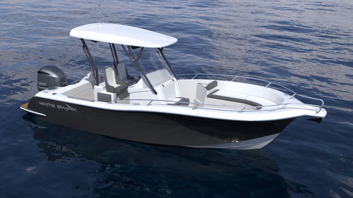 Außenborder-Konsolenboot - 240 CC Evo - White-shark - mit Mittelkonsole / Wasserski / Tauch