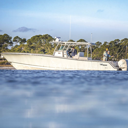 Außenborder-Konsolenboot - 414 CC - Mako Marine - viermotorig / mit Mittelkonsole / Tauch