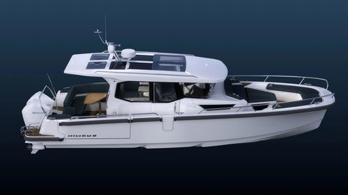 Express-Cruiser / Innenborder - Coup&eacute; 35 - Nimbus - Außenborder / zweimotorig / mit Steuerhaus