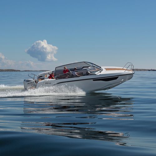 Cabin-Cruiser / Außenborder - RAPTOR DC - Silver - Open / mit Doppelkonsole / Glasfaser