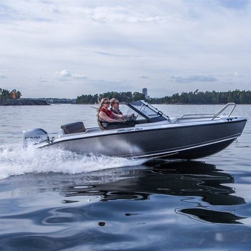 Außenborder-Runabout - FOX BR - Silver - mit Doppelkonsole / Bowrider / Open