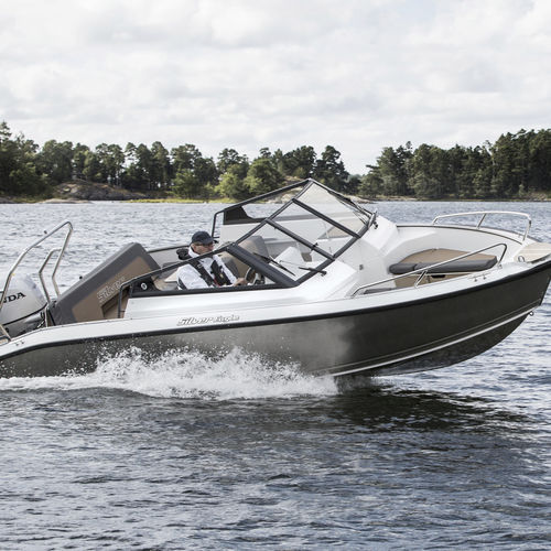 Außenborder-Runabout - EAGLE BR - Silver - mit Doppelkonsole / Bowrider / Open