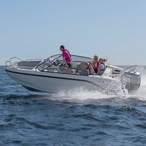 Außenborder-Daycruiser - TIGER BR - Silver - Open / mit Doppelkonsole / Bowrider
