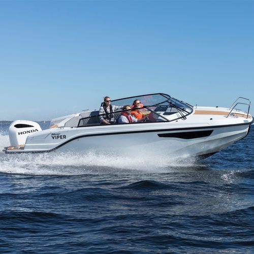 Cabin-Cruiser / Außenborder - VIPER DC - Silver - Open / mit Doppelkonsole / Glasfaser