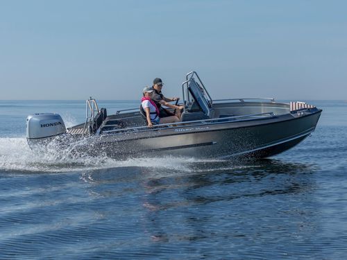 Außenborder-Konsolenboot - SHARK CCX - Silver - mit Mittelkonsole / Sportfischer / Aluminium