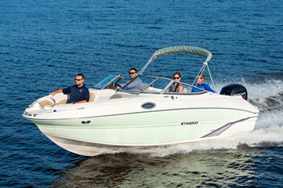 Außenborder-Runabout - 214LR - Stingray Boats - mit Doppelkonsole / Bowrider / Wasserski