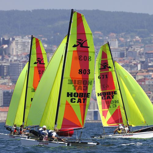 Regatta-Sportkatamaran - Hobie Cat USA - für Schulen / Zweihand / mit einfachem Trapez