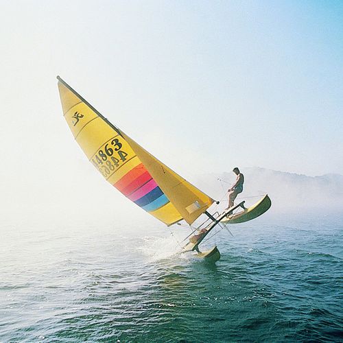 Regatta-Sportkatamaran - Hobie Cat USA - Einhand / mit einfachem Trapez / Hobie 14