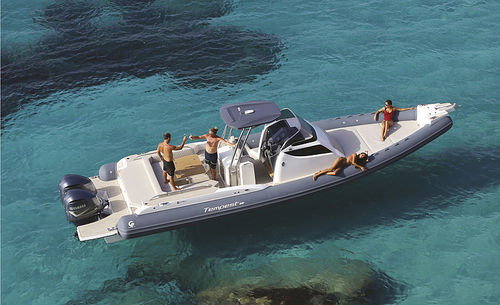 Außenborder-Schlauchboot - TEMPEST 38 - Capelli - zweimotorig / halbstarr / mit Mittelkonsole