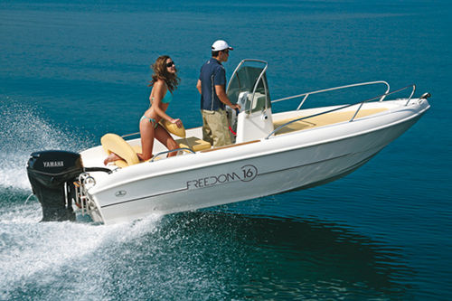 Außenborder-Konsolenboot - FREEDOM 16 - Capelli - mit Mittelkonsole / max. 7 Personen / Sonnendeck