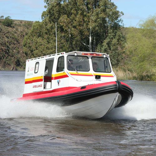 Hospitalschiff Berufsschiff - 760 - Falcon Inflatables - Außenborder / Festrumpf-Schlauchboot