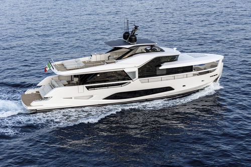 Motoryacht für Kreuzfahrten - Infynito 80 - Ferretti Yachts - klassisch / Flybridge / V-Drive