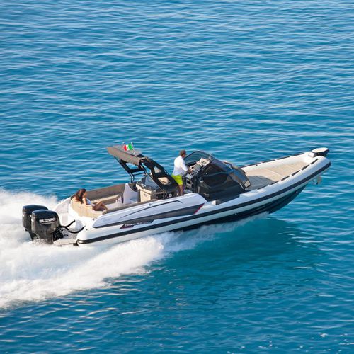 Außenborder-Schlauchboot - CAYMAN 35.0 EXECUTIVE - Ranieri International - zweimotorig / halbstarr / mit Mittelkonsole