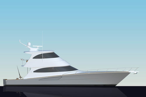 Sportfischer-Motoryacht - 64 EB - Viking Yachts - verstellbar / mit geschlossener Flybridge / Innenborder