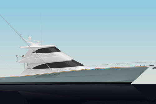 Motoryacht für Kreuzfahrten - 74 EB - Viking Yachts - Hochseefahrten / verstellbar / mit geschlossener Flybridge